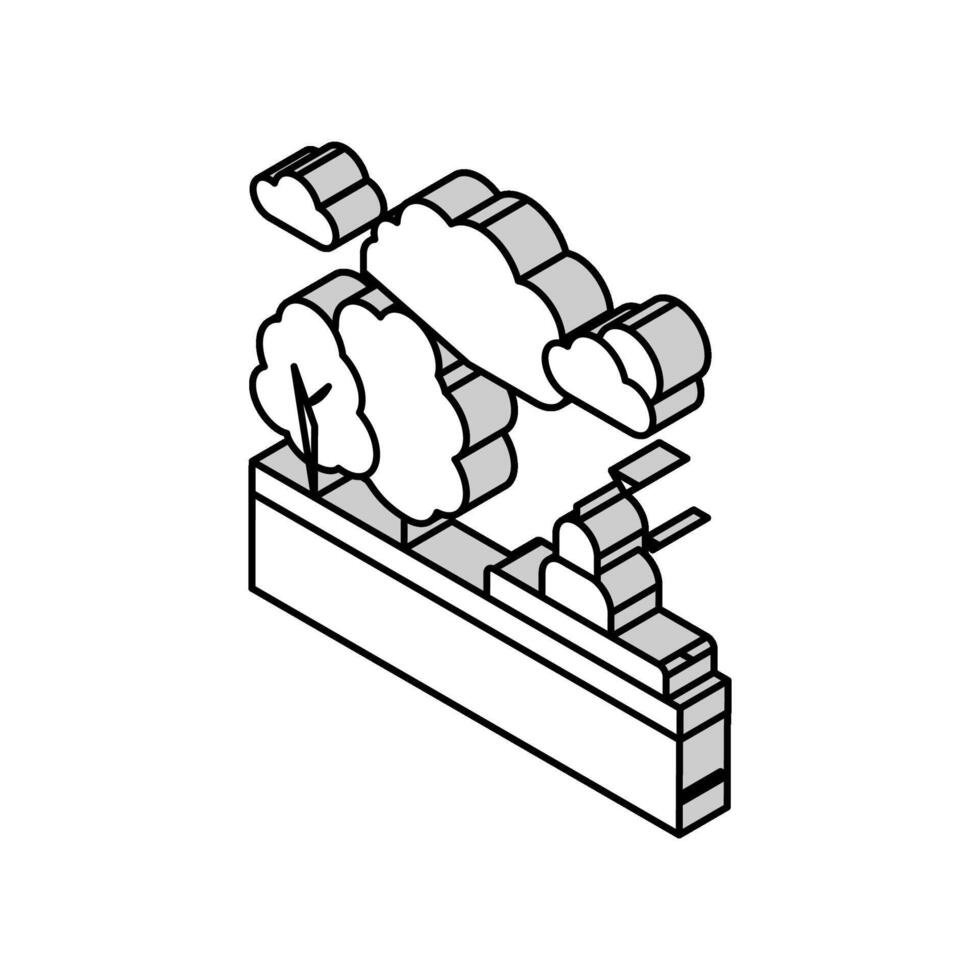 recreational land isometric icon vector illustration