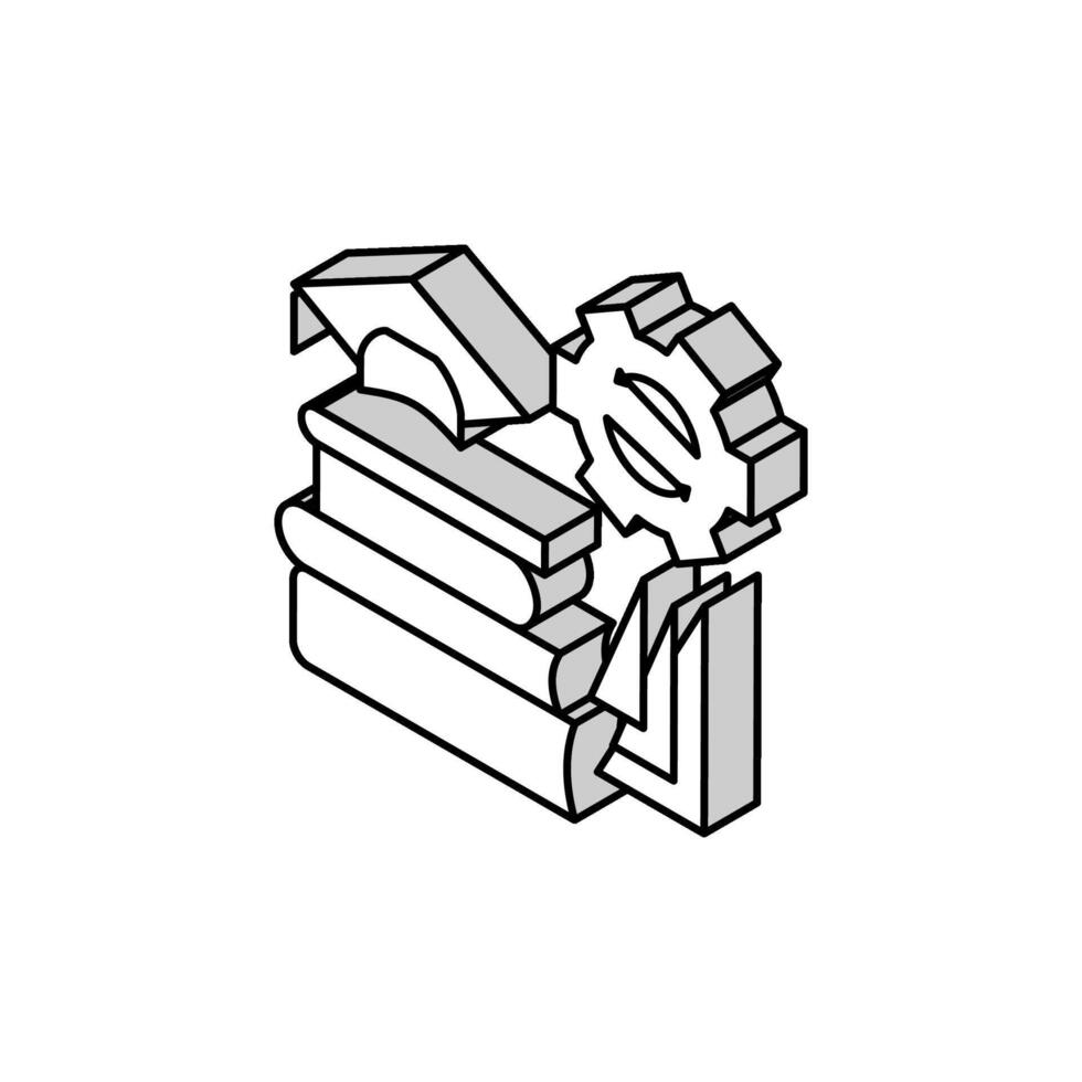 education optimize isometric icon vector illustration
