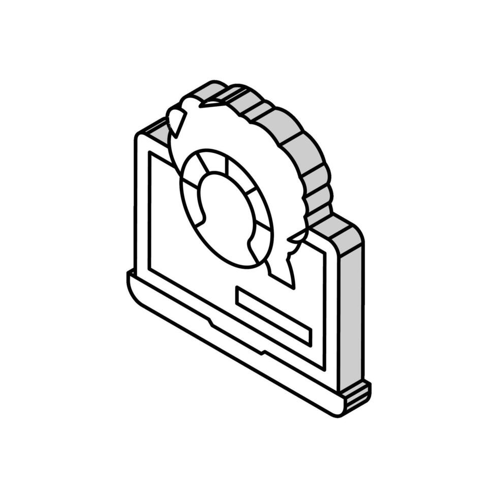 laptop optimize isometric icon vector illustration