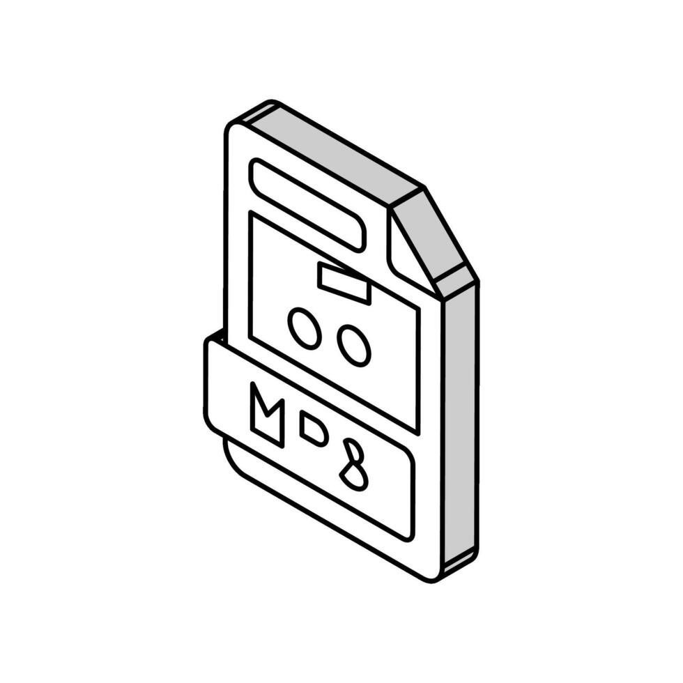 mp3 file format document isometric icon vector illustration