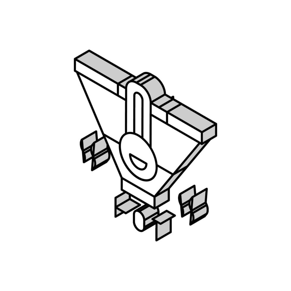 hot leads isometric icon vector illustration