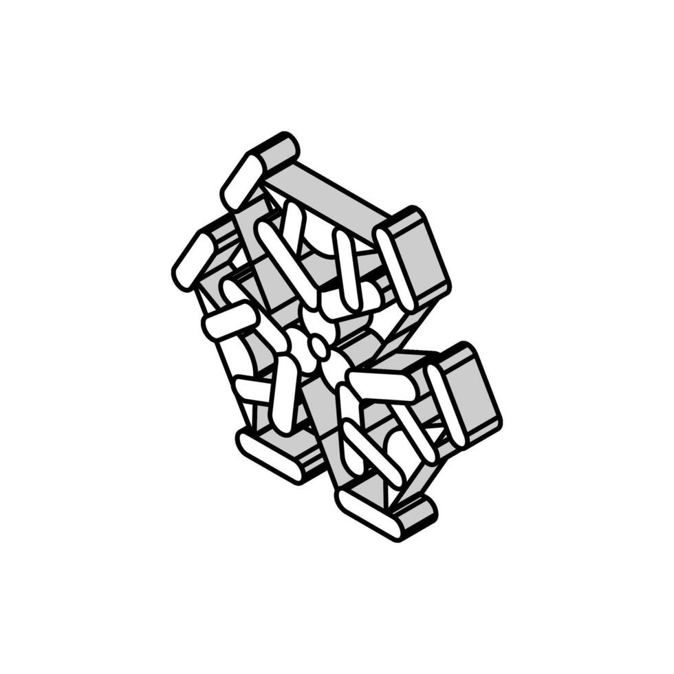 laboratory molecular structure isometric icon vector illustration