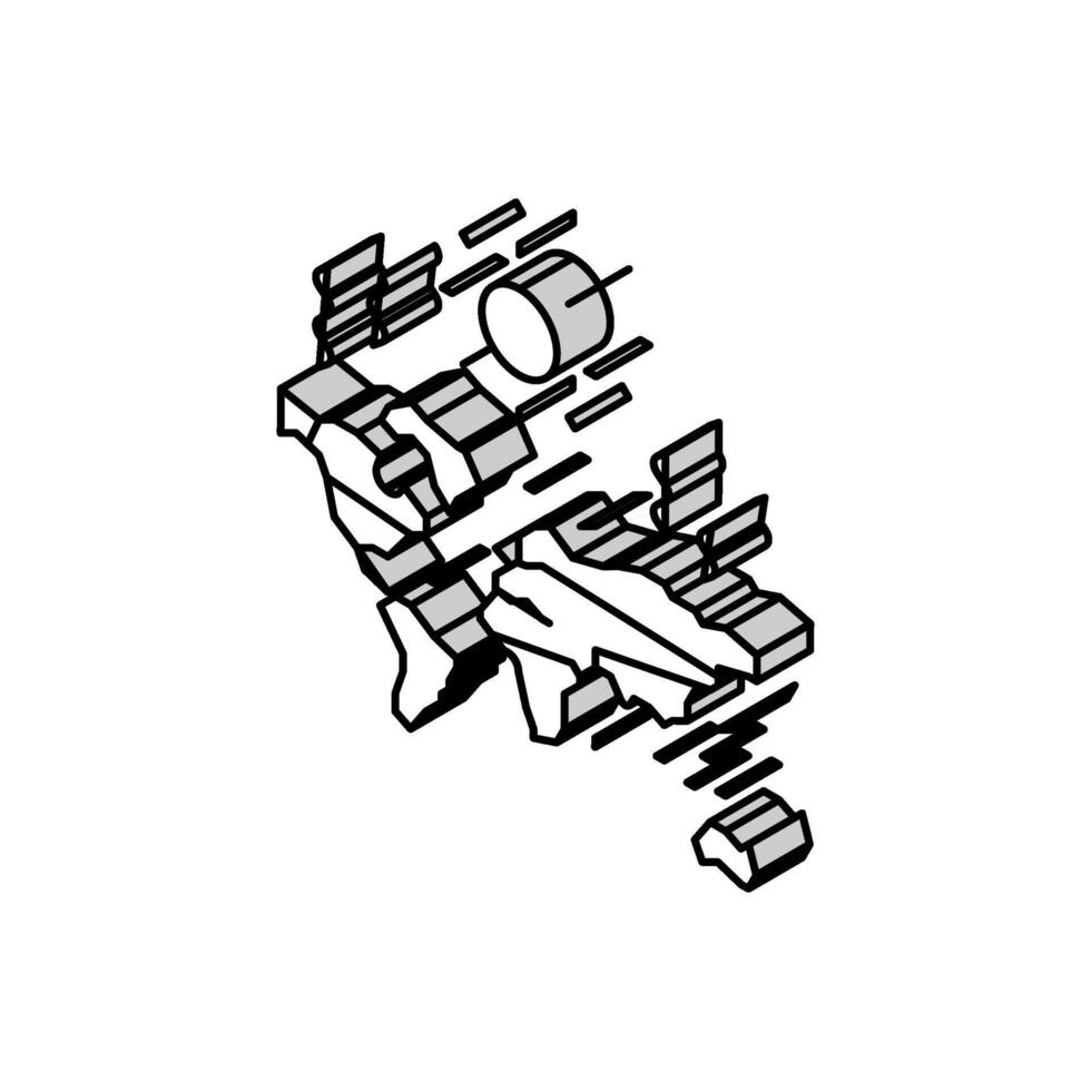 drought map isometric icon vector illustration