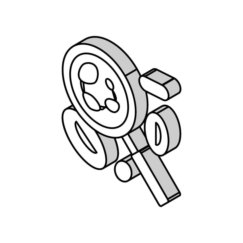 megaloblastic anemia researching isometric icon vector illustration