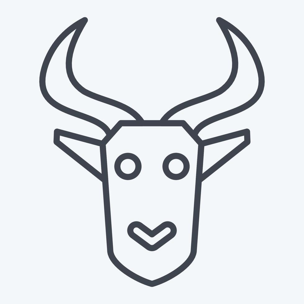 Icon Impala. related to Kenya symbol. line style. simple design editable. simple illustration vector