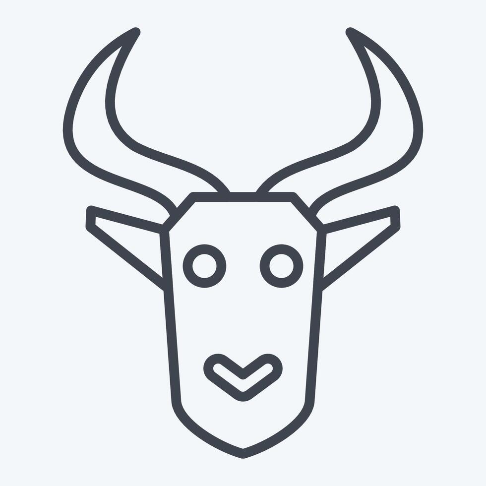 Icon Impala. related to Kenya symbol. line style. simple design editable. simple illustration vector