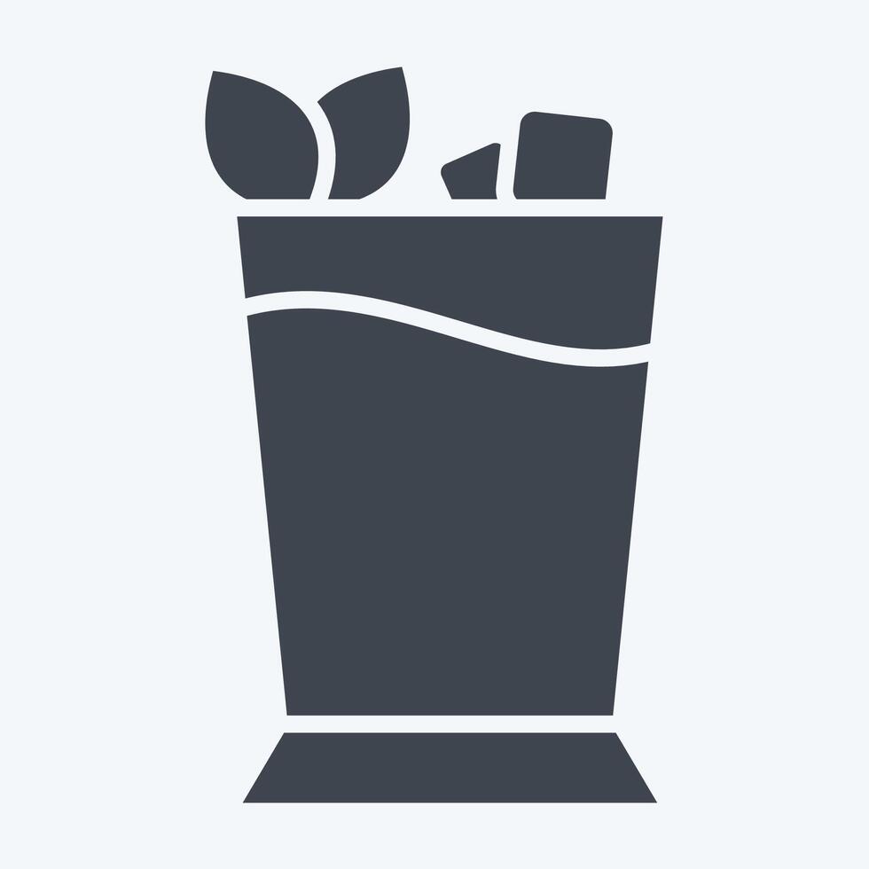Icon Mint Julep. related to Cocktails,Drink symbol. glyph style. simple design editable. simple illustration vector
