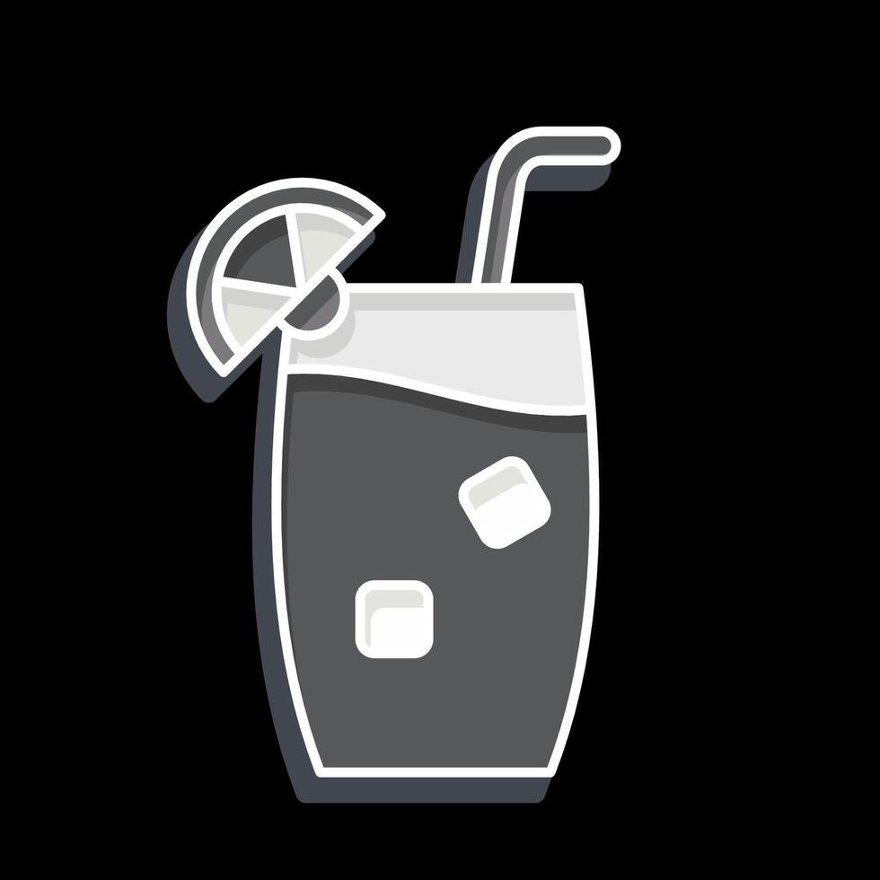 Icon Tom Collins. related to Cocktails,Drink symbol. glossy style. simple design editable. simple illustration vector