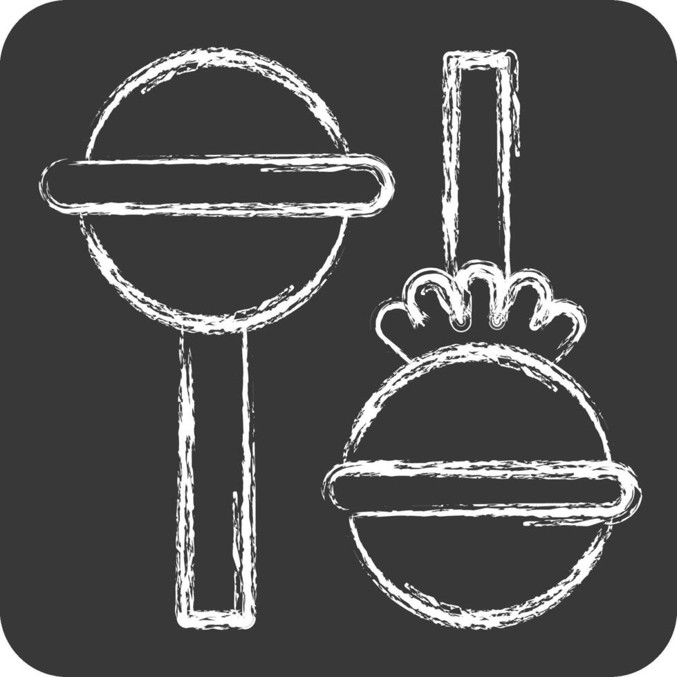Icon Lolipop. related to Fast Food symbol. chalk Style. simple design editable. simple illustration vector