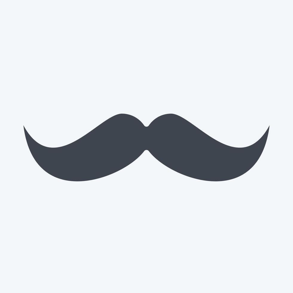 Icon Mustache. related to Fashion symbol. glyph style. simple design editable. simple illustration vector