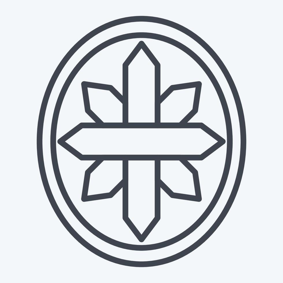 Icon Gem. related to Jewelry symbol. line style. simple design editable. simple illustration vector