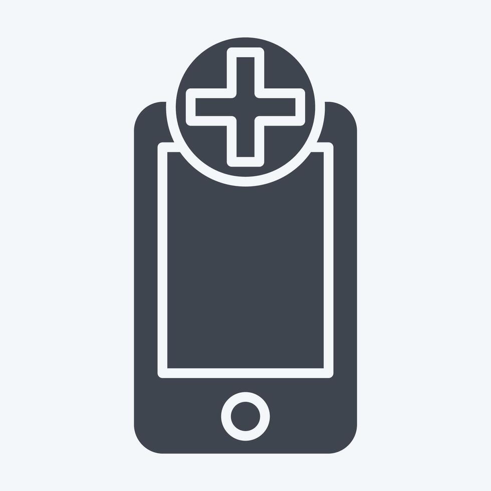 Icon Medical App. related to Medical symbol. glyph style. simple design editable. simple illustration vector