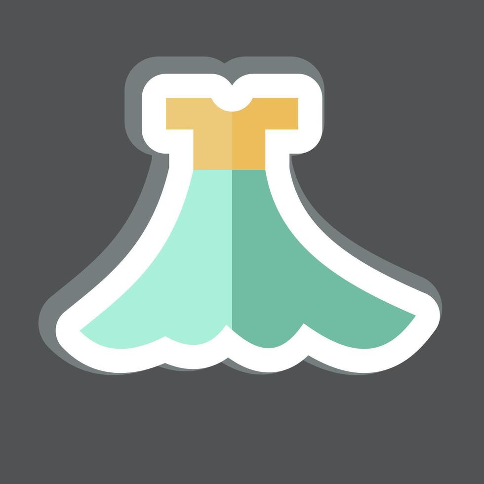 Sticker Dress. related to Fashion symbol. simple design editable. simple illustration vector