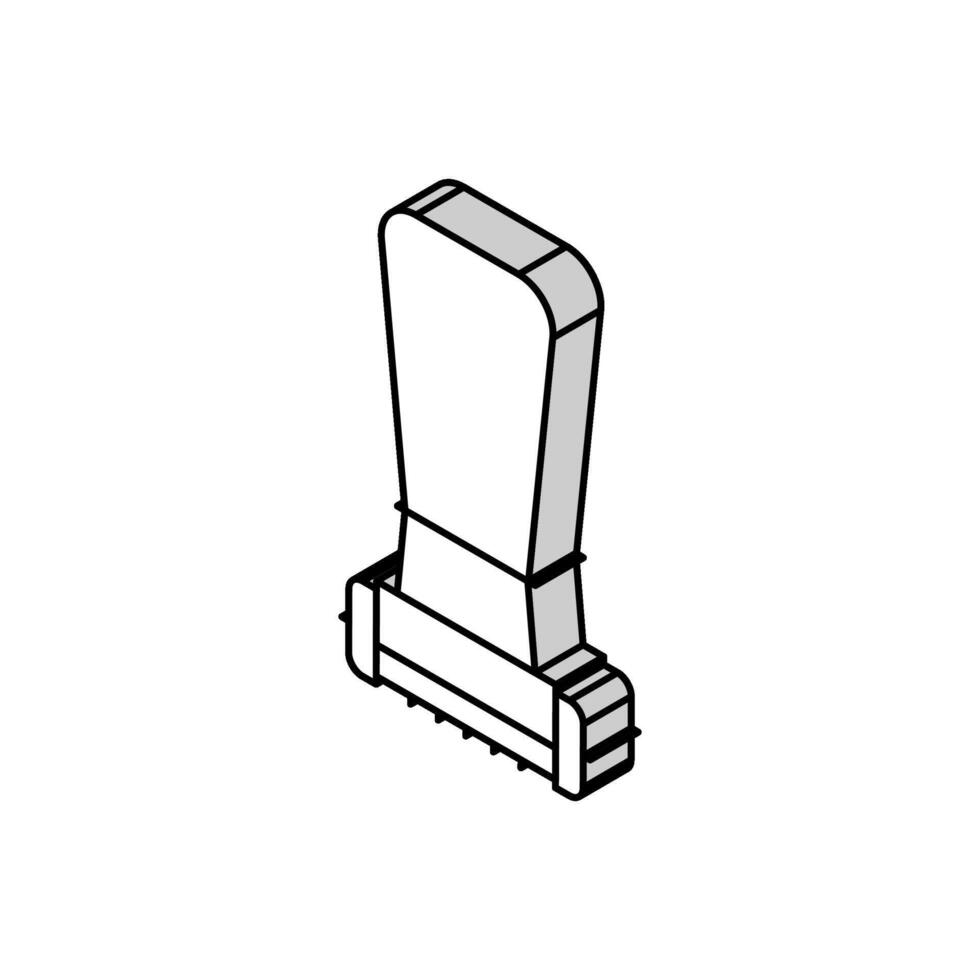 lawn mower with rotary roller isometric icon vector illustration