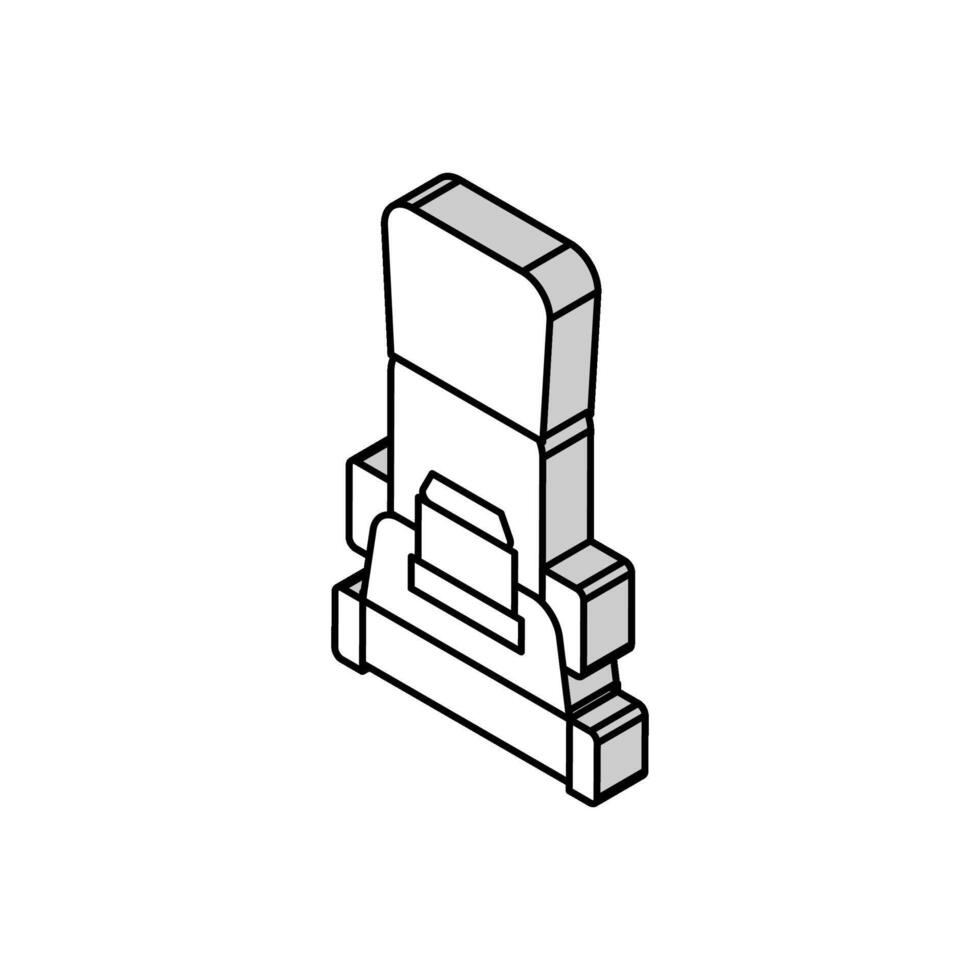 lawn mower equipment isometric icon vector illustration