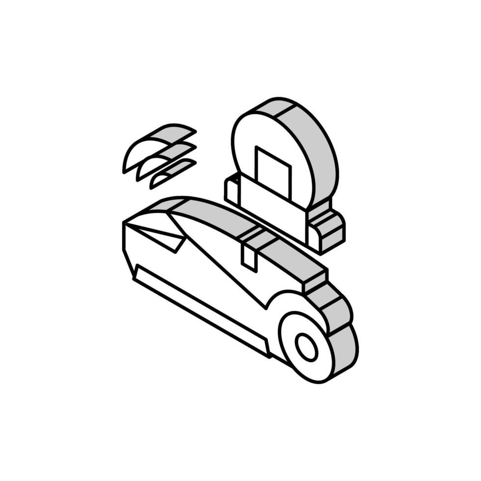 inteligente automático césped cortacésped isométrica icono vector ilustración