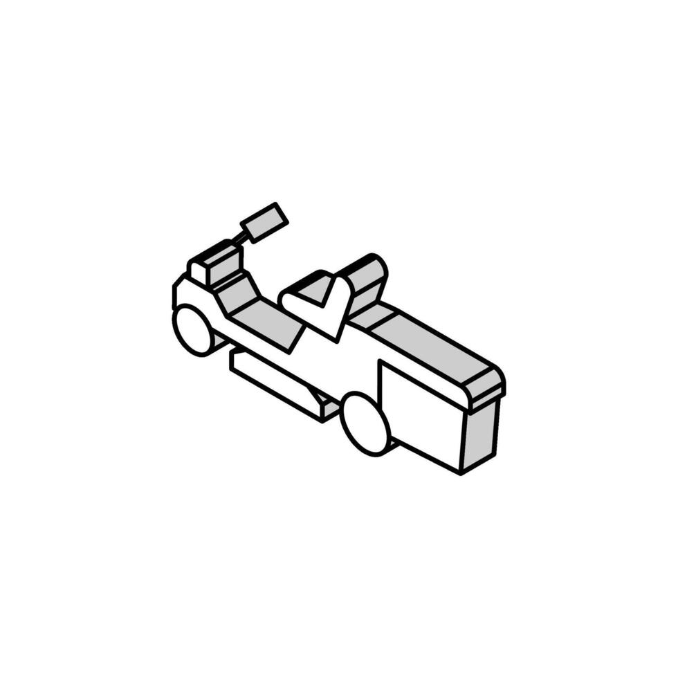 lawn mower machine isometric icon vector illustration