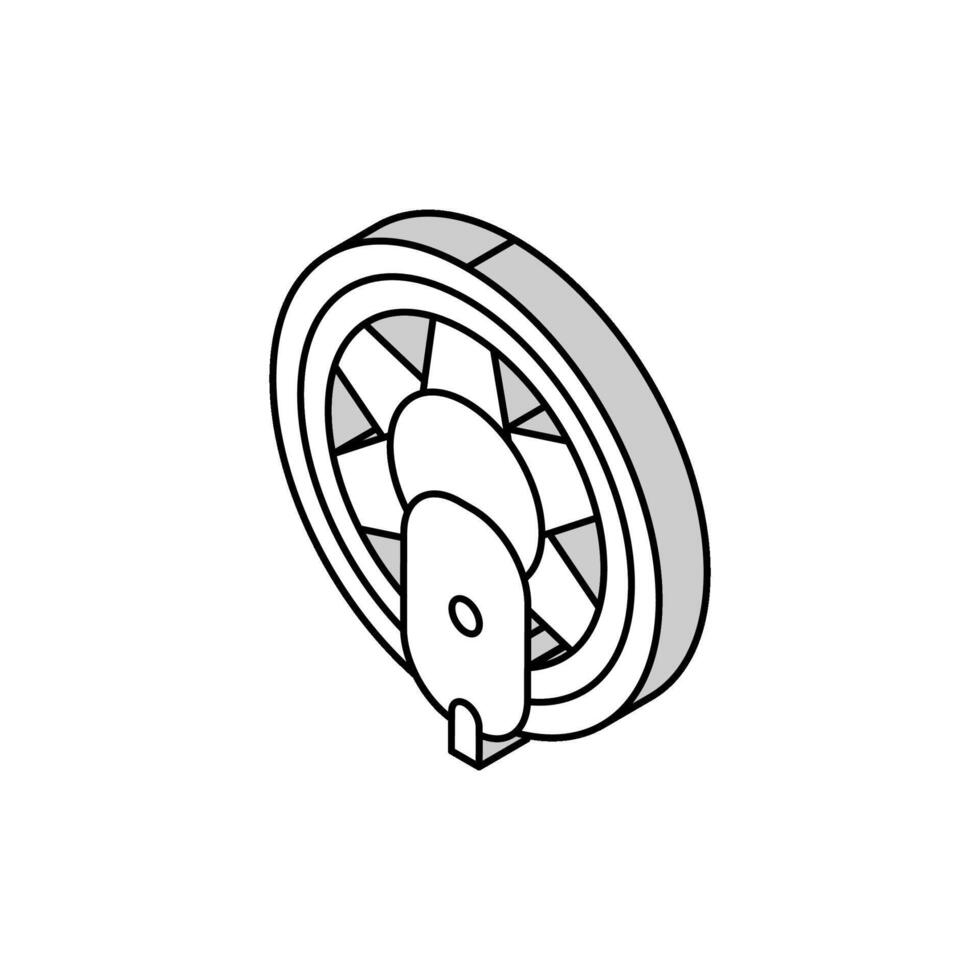 auto radio isometric icon vector illustration