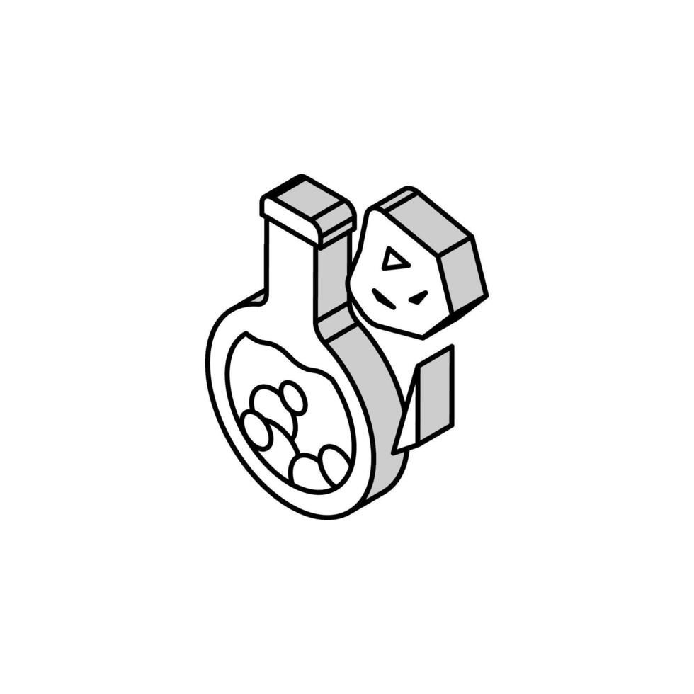 stone analysis isometric icon vector illustration