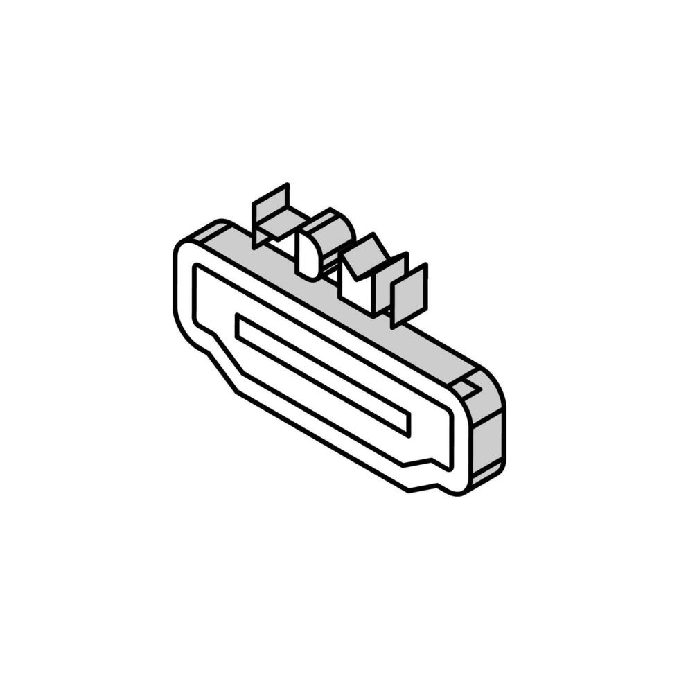 hdmi Puerto isométrica icono vector ilustración