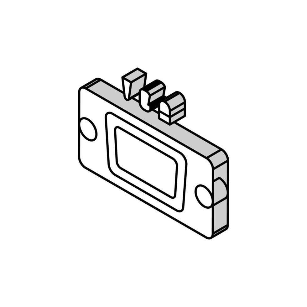 vga computadora Puerto isométrica icono vector ilustración