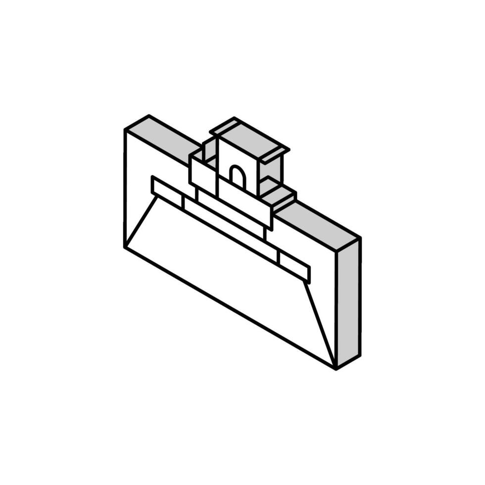 asphalt paver equipment isometric icon vector illustration