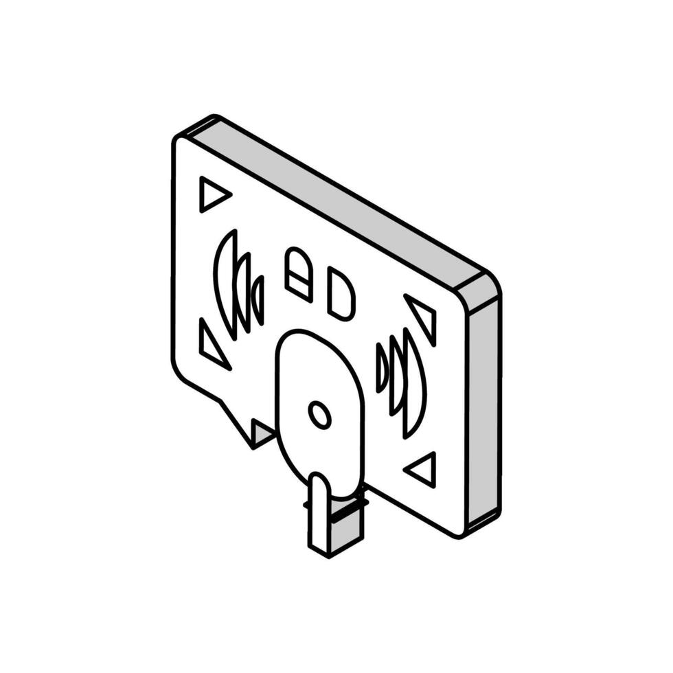 advertising on radio isometric icon vector illustration