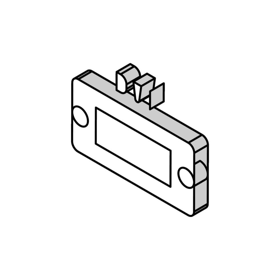 dvi computer port isometric icon vector illustration