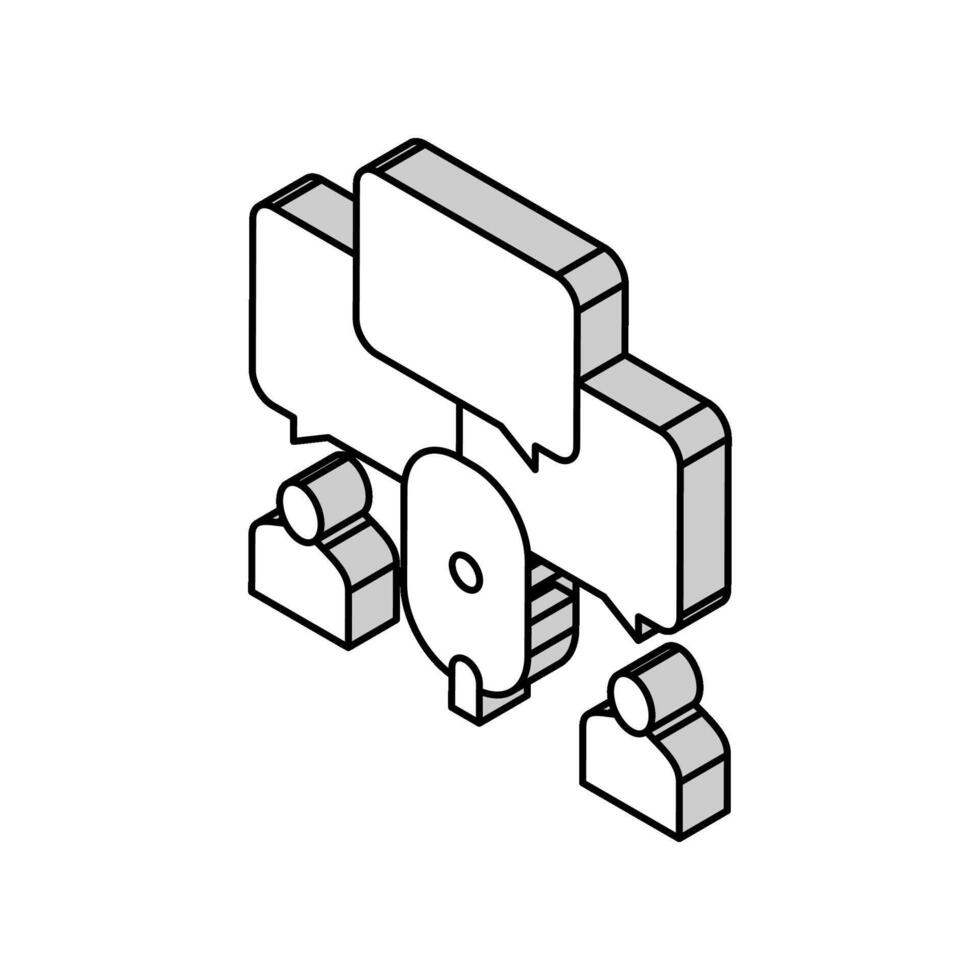 discussion radio channel isometric icon vector illustration