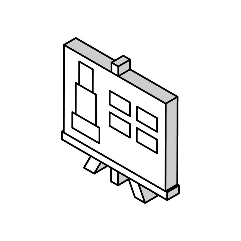 building design presentation isometric icon vector illustration