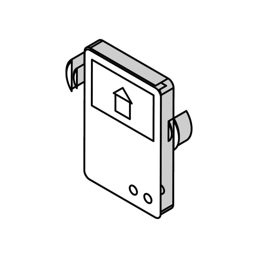 control panel smart home isometric icon vector illustration