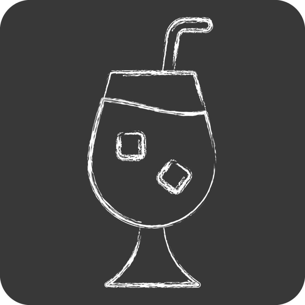 Icon Qour. related to Cocktails,Drink symbol. chalk Style. simple design editable. simple illustration vector