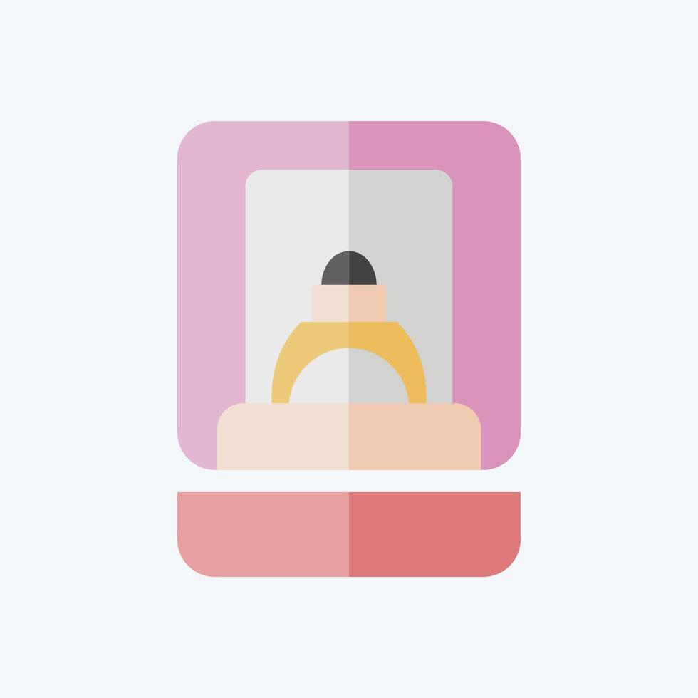 Icon Ring Box. related to Jewelry symbol. flat style. simple design editable. simple illustration vector