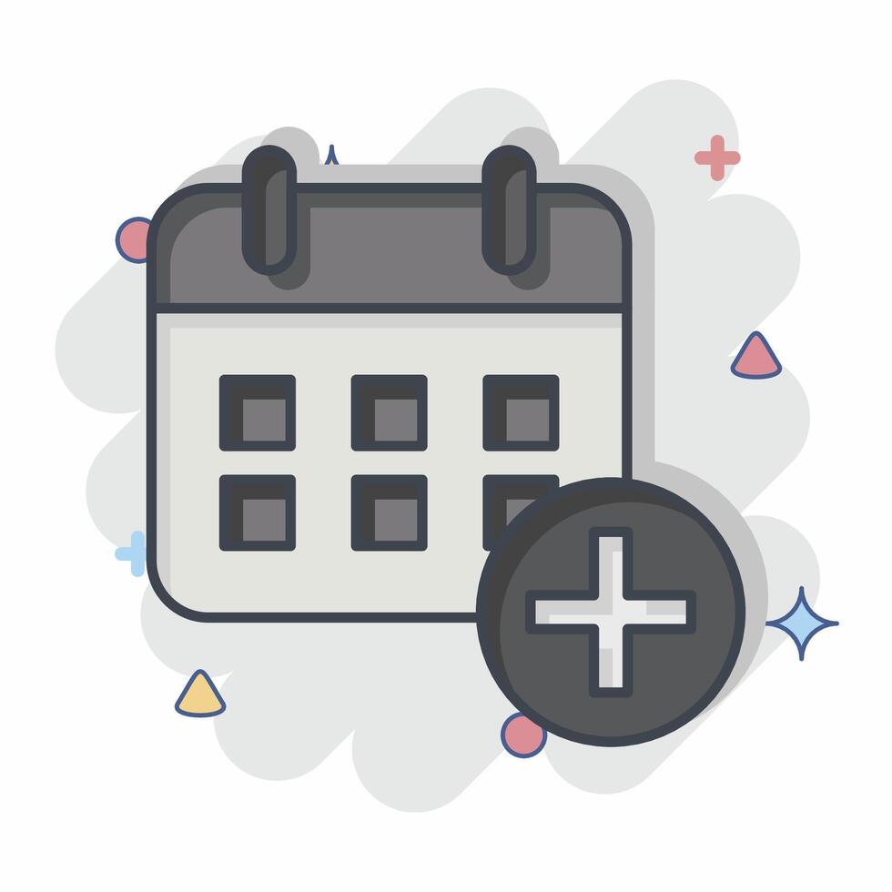 Icon Annual Checkup. related to Medical symbol. comic style. simple design editable. simple illustration vector