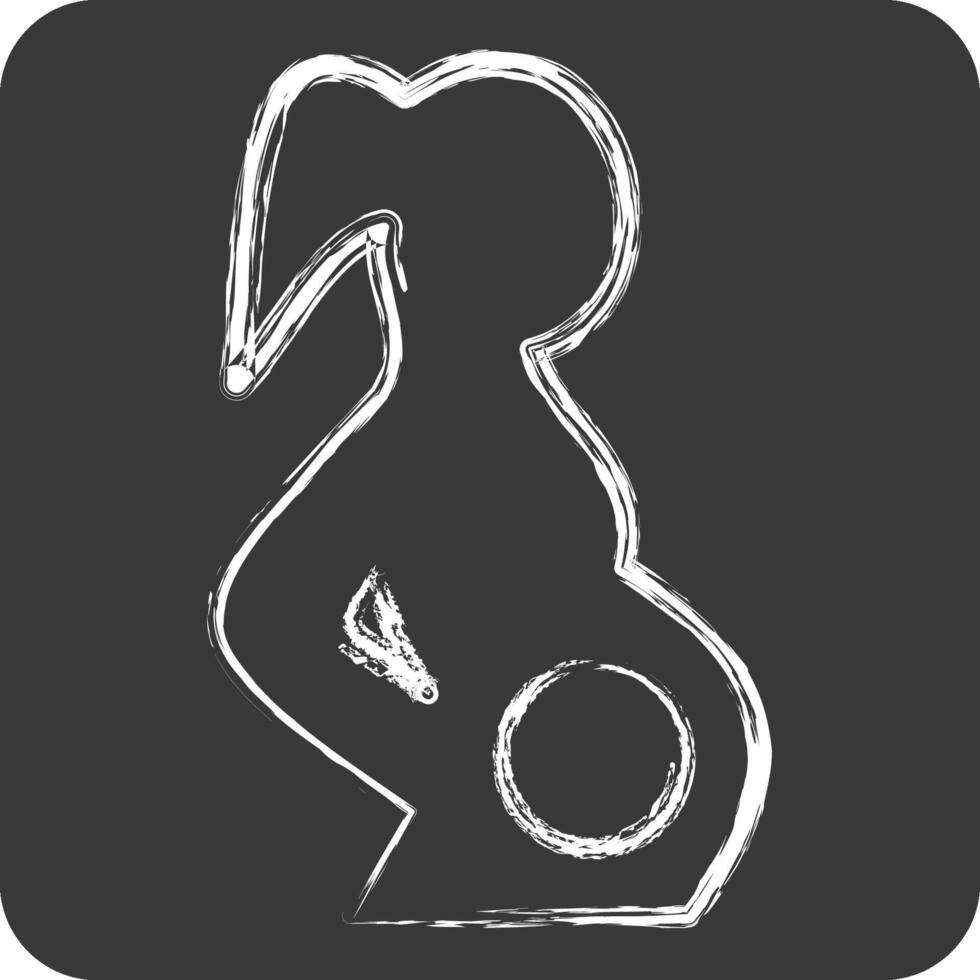 Icon Pregnant. related to Medical symbol. chalk Style. simple design editable. simple illustration vector