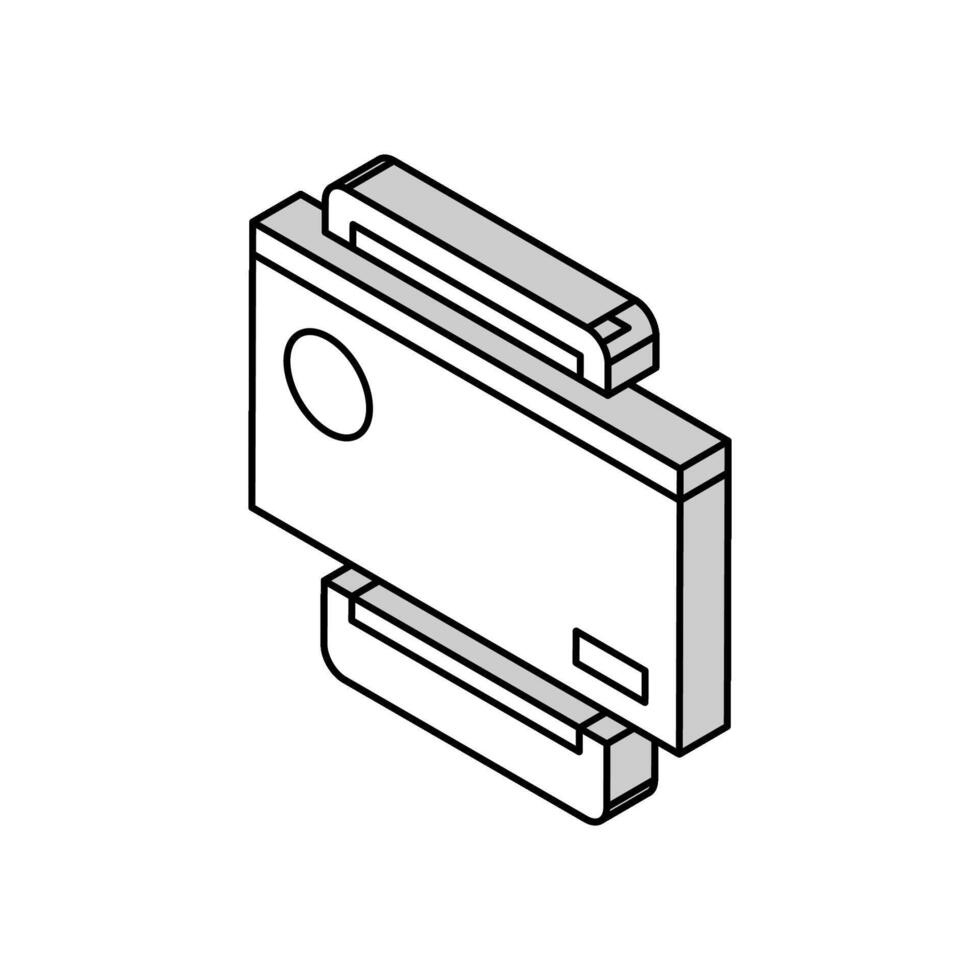 error tableta aplicación isométrica icono vector ilustración