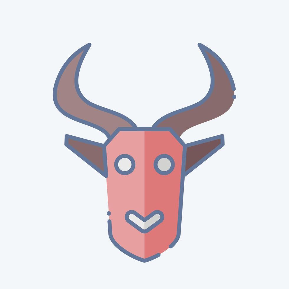 icono impala. relacionado a Kenia símbolo. garabatear estilo. sencillo diseño editable. sencillo ilustración vector