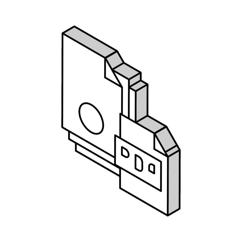 documentation scan adding in pdf file isometric icon vector illustration