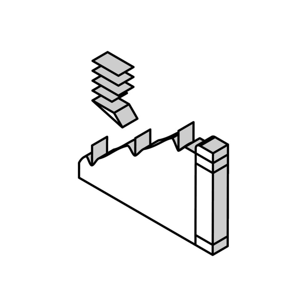 strengthening of road slopes isometric icon vector illustration