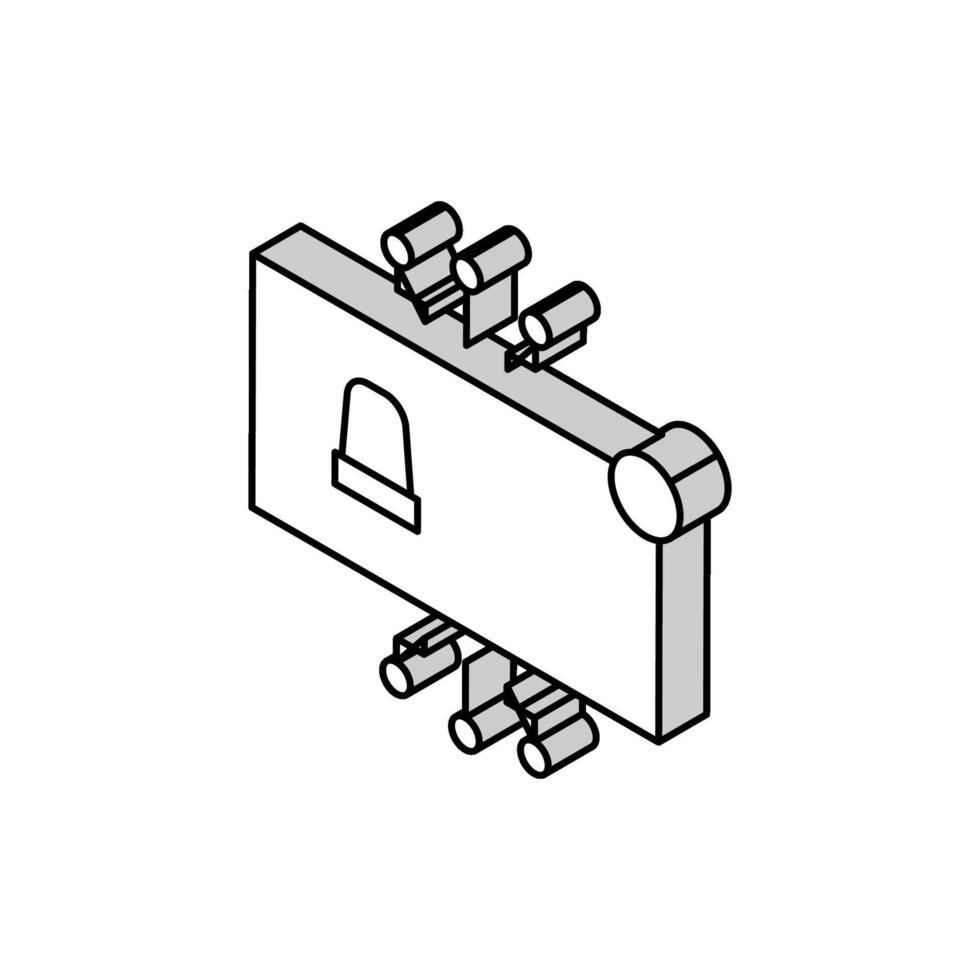 warning visit to dangerous site isometric icon vector illustration