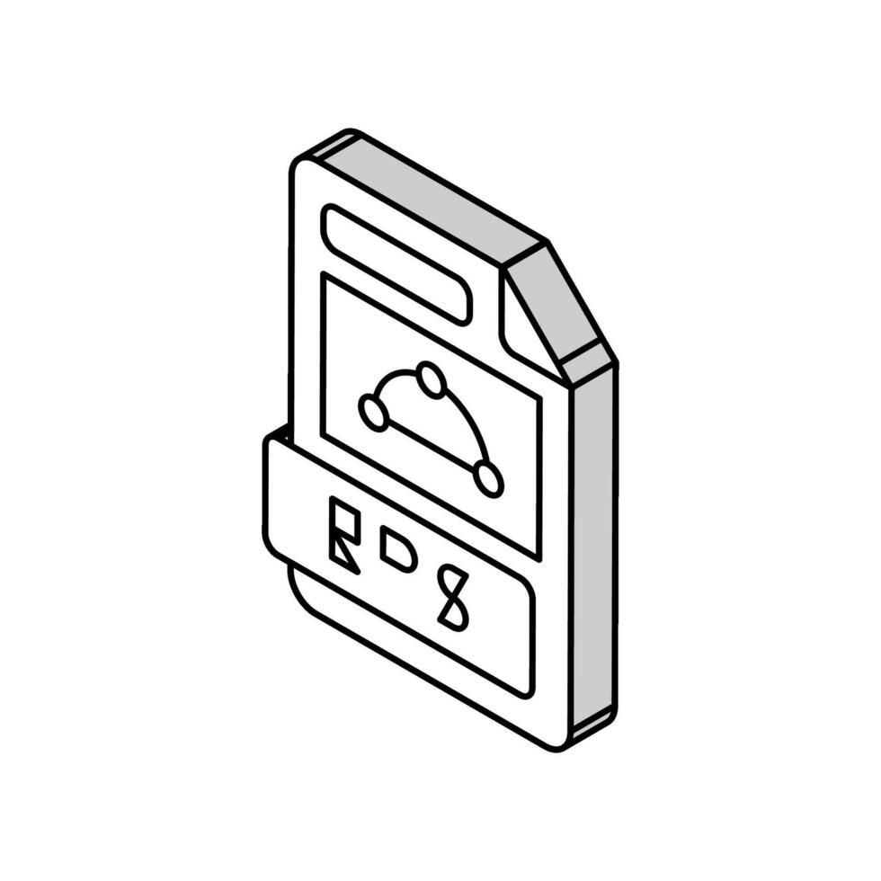 eps file format document isometric icon vector illustration