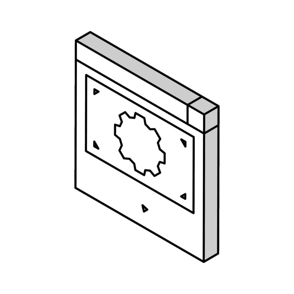 wronge internet settings isometric icon vector illustration