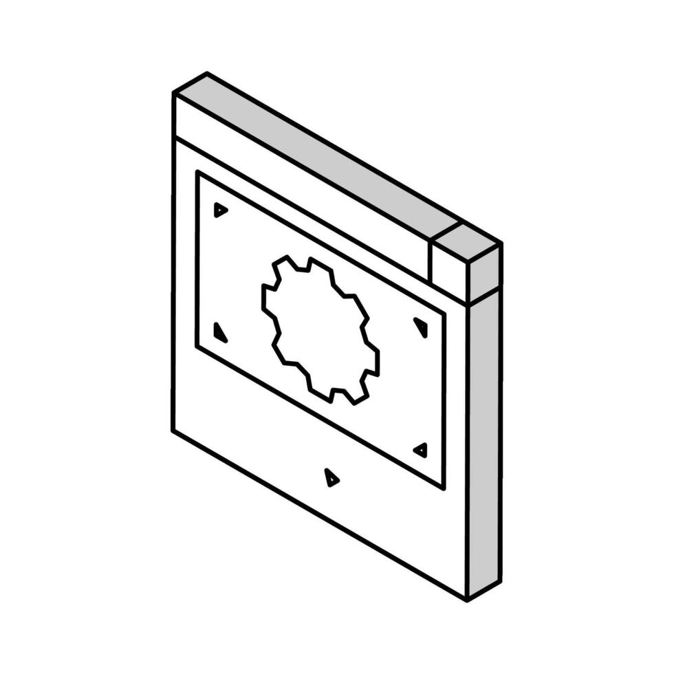 wronge internet settings isometric icon vector illustration