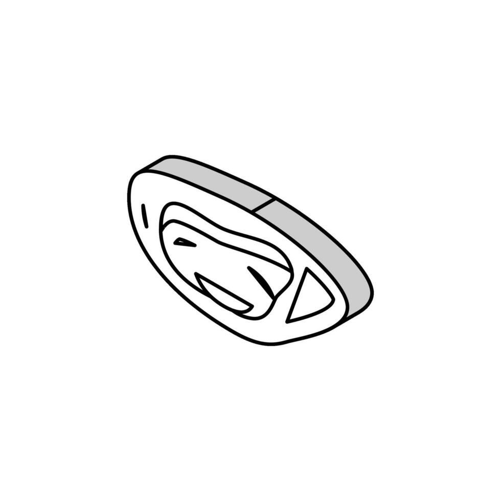 mariscos Mariscos isométrica icono vector ilustración