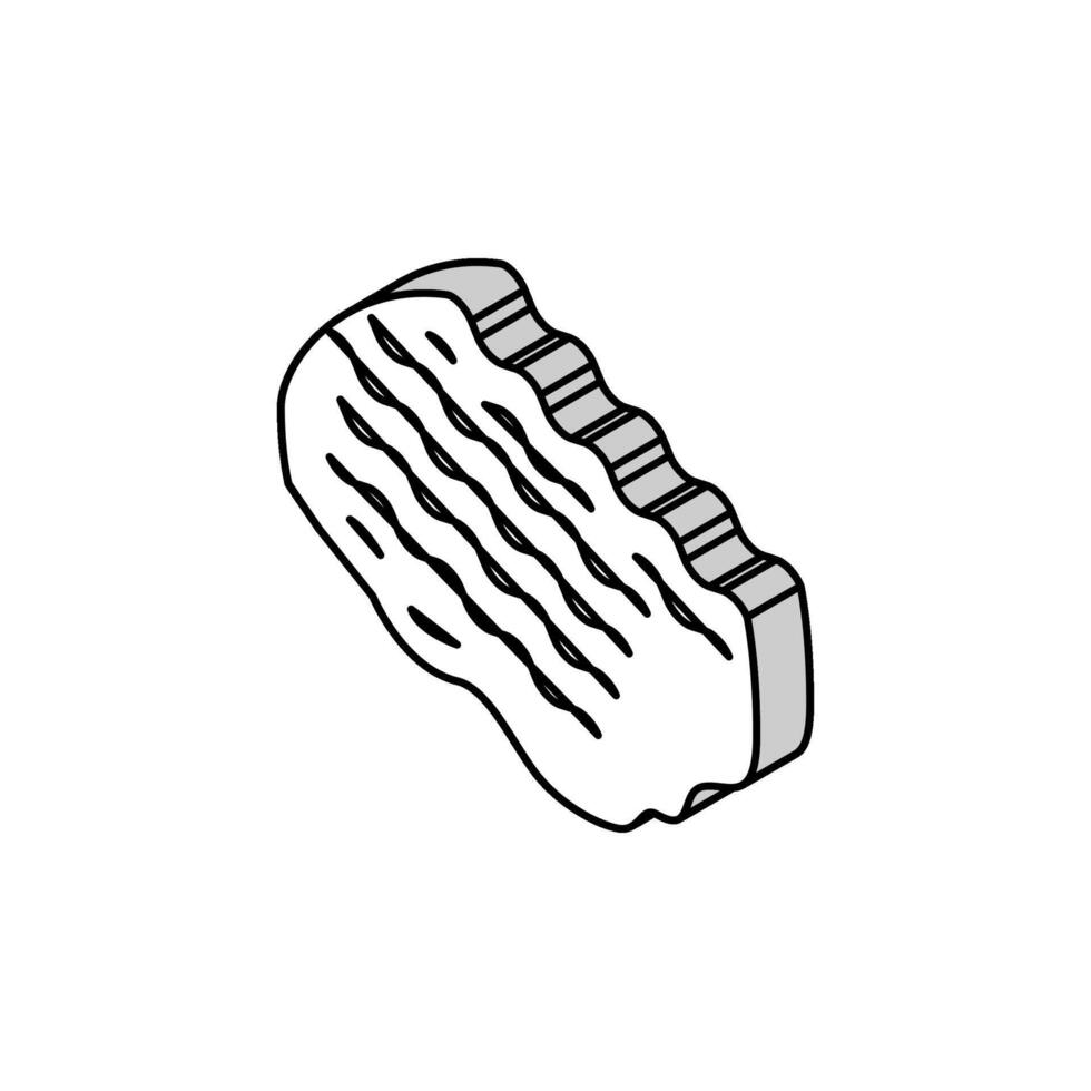 minced meat isometric icon vector illustration