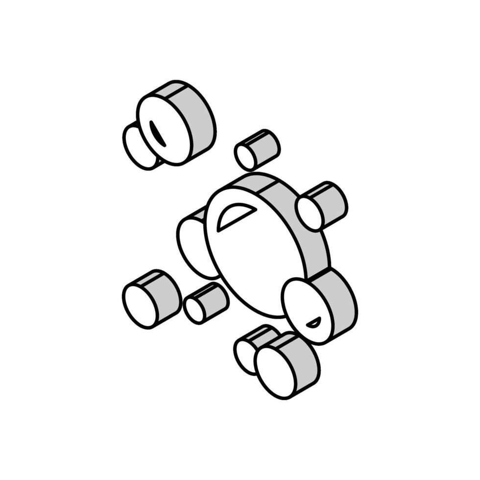 bubbles oxygen isometric icon vector illustration