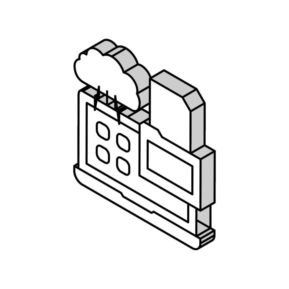 management system isometric icon vector illustration