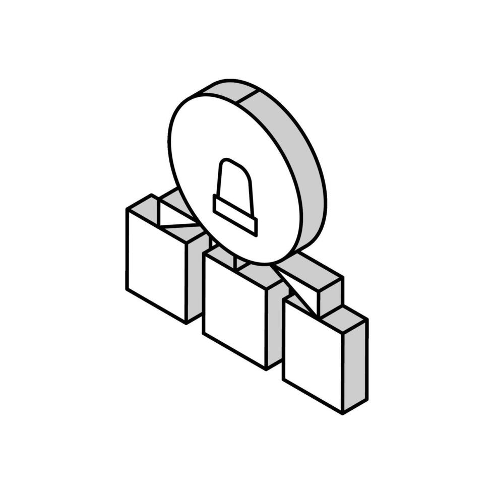 documentación con incidentes isométrica icono vector ilustración