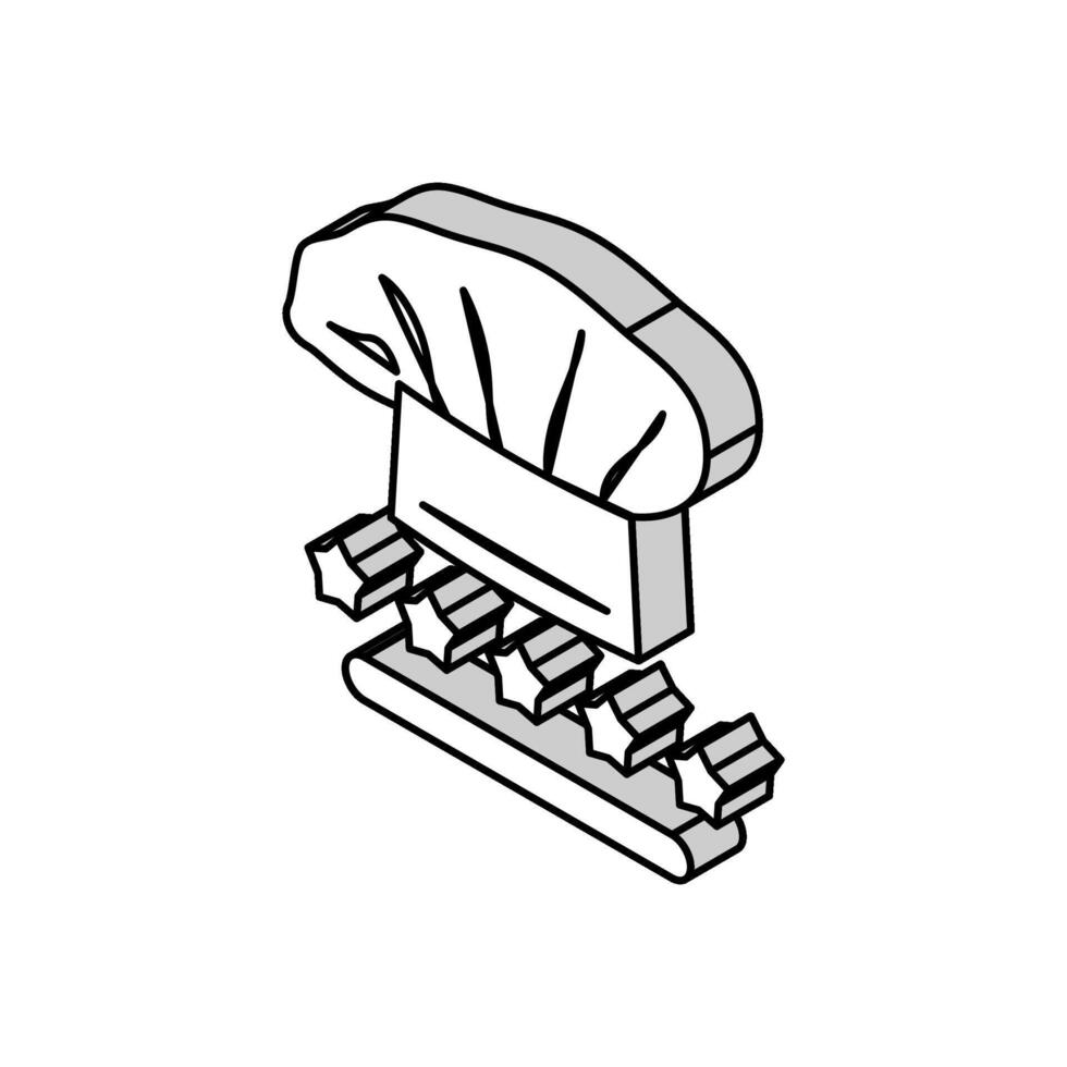 cook chef review isometric icon vector illustration