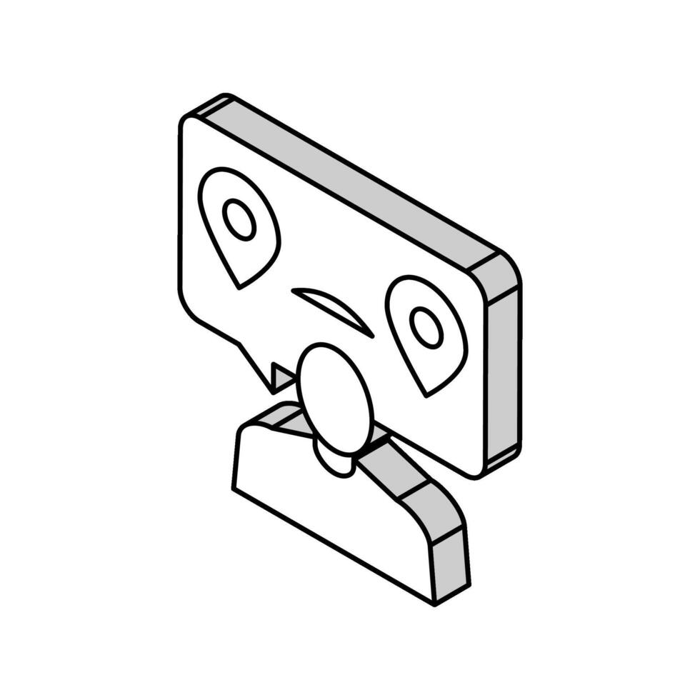 gerente hablar acerca de entrega isométrica icono vector ilustración